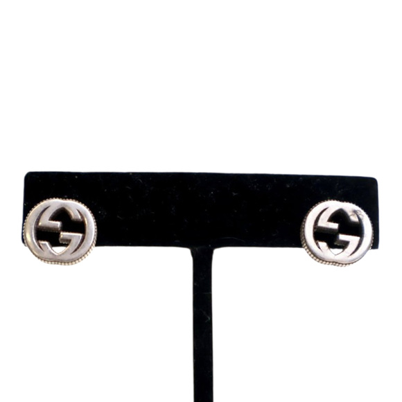 Pre-Loved Gucci Sterling Silver Interlocking G Ear Studs - Picture 1 of 5